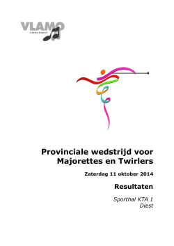 Provinciale wedstrijd voor Majorettes en Twirlers