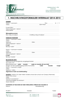 Inschrijvingsbundel 2014-2015