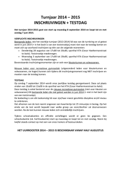 Info start turnjaar 2014-2015 - Koninklijke Turnkring Aalst