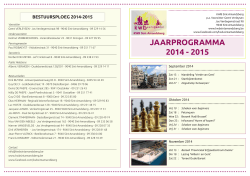 JAARPROGRAMMA 2014 - 2015 - KWB Sint
