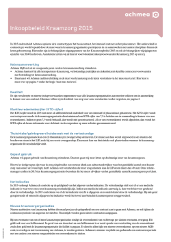Inkoopbeleid Kraamzorg 2015 (pdf)