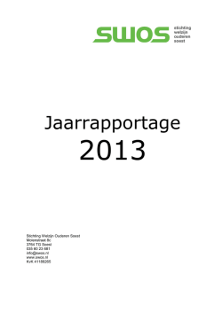 Jaarverslag 2013 - Stichting Welzijn Ouderen Soest