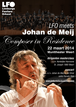 Download hier de flyer LFO meets Johan de Meij.