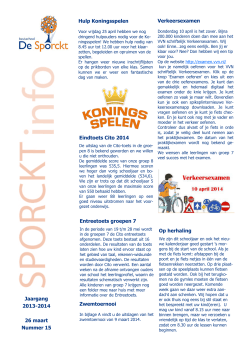 2013-2014 SporcktInfo #15 (26 maart 2014)