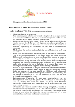 Doc. Bouwprojecten en zorginnovaties 2014