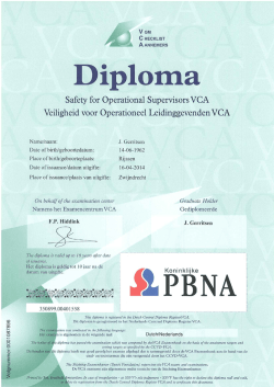 Diploma - Gerritsen tegelwerken