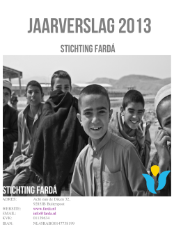 Jaarverslag 2013 - Stichting Farda