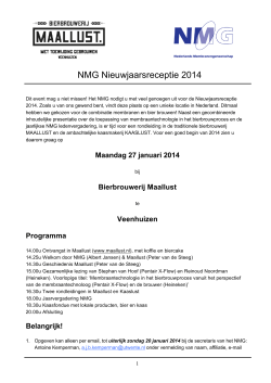 NMG Nieuwjaarsreceptie 2014 - Nederlands Membranengenootschap