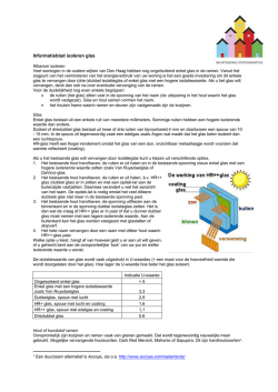 Informatieblad isolatie glas