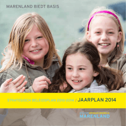 Jaarplan 2014 - Stichting Openbaar Onderwijs Marenland