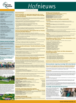 Hofnieuws 16 april 2014 - Gemeente Hof van Twente