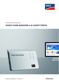 SUNNY HOME MANAGER in de SUNNY PORTAL
