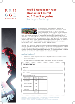 tot 5 € goedkoper naar Dranouter Festival op 1,2 en 3 augustus