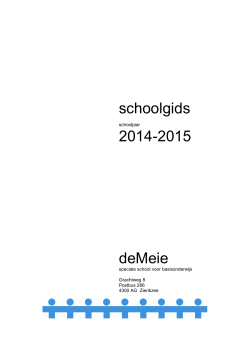 Schoolgids SBO de Meie 2014-2015