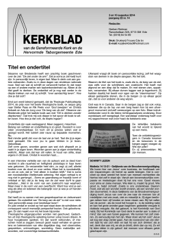 Kerkblad 14 - Ede - Protestantsekerk.net