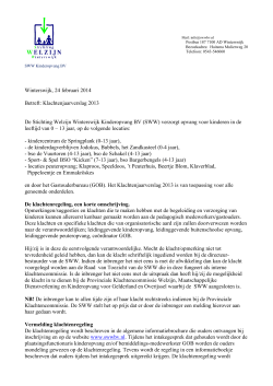 Jaarverslag klachten SWW 2013 - Winterswijk