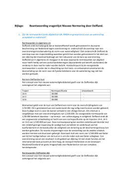 Bijlage: Beantwoording vragenlijst Nieuwe Normering door Delfland.