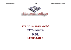 PTA ICT-route Leerjaar 3 KBL