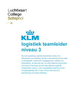 logistiek teamleider niveau 3 - Luchtvaart College Schiphol