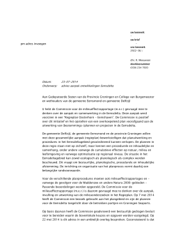 Bijlage 2: Brief van de Commissie voor de MER d.d. 23-07-2014