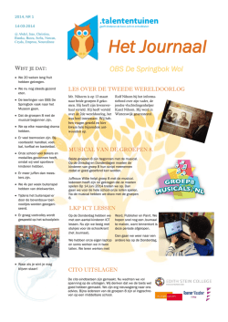 Het Journaal - OBS de Springbok