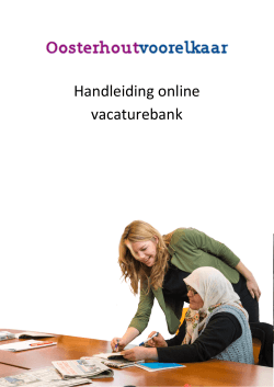 Handleiding online vacaturebank
