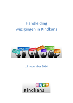 Handleiding wijzigingen in Kindkans