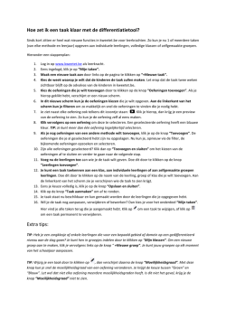 Hoe zet ik een taak klaar met de differentiatietool