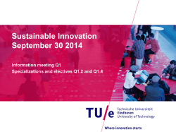 Sustainable Innovation September 30 2014