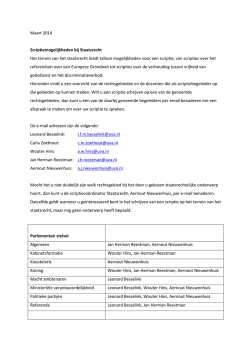 Maart 2014 Scriptiemogelijkheden bij Staatsrecht Het terrein van het