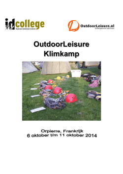 Informatiegids Klimkamp 2014