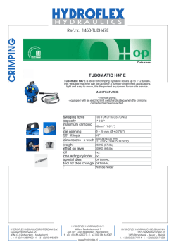 infosheet H47E - Hydroflex Hydraulics