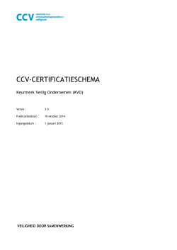 KVO certificatieschema 3 0 versie 10 oktober 2014