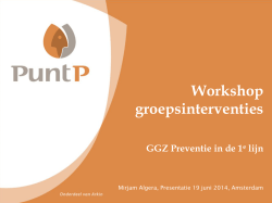Groepsinterventies voor de huisartsenpraktijk