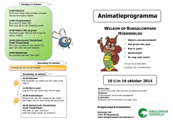 Animatieprogramma - Bungalowpark Hoenderloo