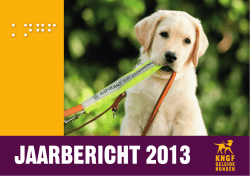 JAARBERICHT 2013 - KNGF Geleidehonden