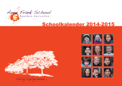 Anne Frank Schoolkalender 2014-2015