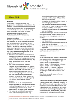 In deze nieuwsbrief hebben we extra aandacht gegeven