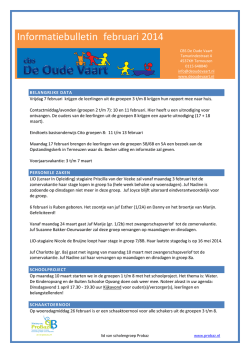 Informatiebulletin februari 2014