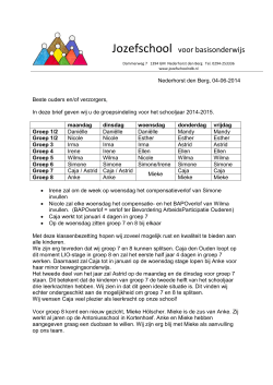 brief formatie 2014-2015 - Verenigde Scholen JA Alberdingk Thijm