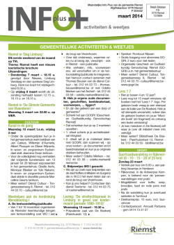 IP 2014 Maart - Gemeente Riemst