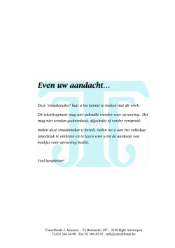 Even uw aandacht&hellip; - Toneelfonds J.Janssens