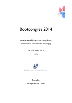Bootcongres 2014 - Nederlandse Transplantatie Vereniging