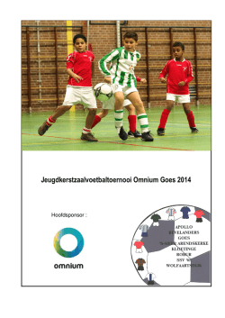 Jeugdkerstzaalvoetbaltoernooi Omnium Goes 2014