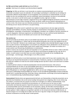 het Rijk van de Keizer zoekt chef-kok (parttime/fulltime) periode: febr