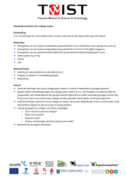 Invloed op maatschappijbeeld van leerlingen - klasactiviteit