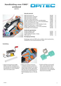 Handleiding voor FIMO&reg; armband