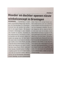 Jouw Kleine Markt in Groot Groningen