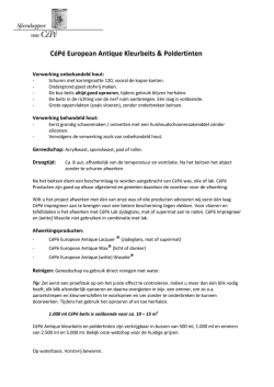 Handleiding C&eacute;P&eacute; Antiekbeits