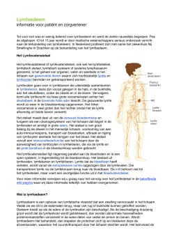 Lymfoedeem - Informatie voor patient en zorgverlener